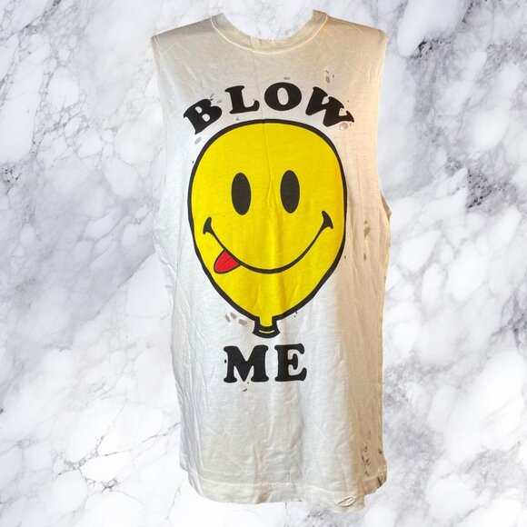 UNIF Blow Me Destroyed Muscle Tank Tee - Picture 1 of 10